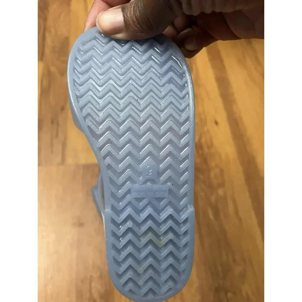Old Navy Girls Jelly Sandals Blue w/ Yellow Star Charm Size 9 Summer Shoes